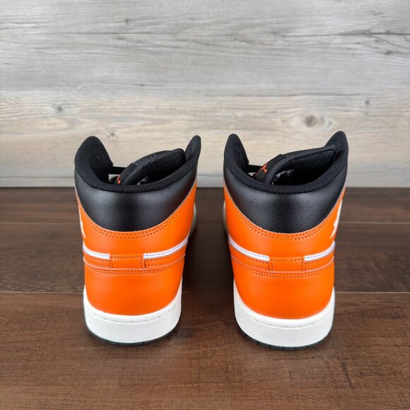 Nike Air Jordan 1 Mid Mens Size 9 Starfish White Sail Black DQ8426 801 - Picture 5 of 9